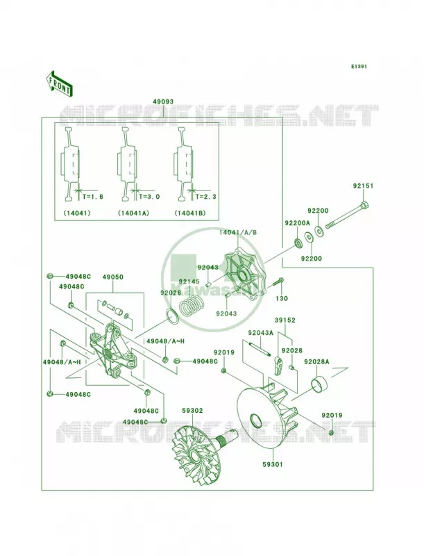 Drive Converter Kawasaki QUAD 360 2011 Prairie 360 4X4  KVF360ABF