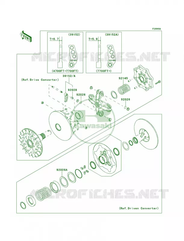 Optional PartsConverter Kawasaki QUAD 360 2011 Prairie 360 4X4  KVF360ABF