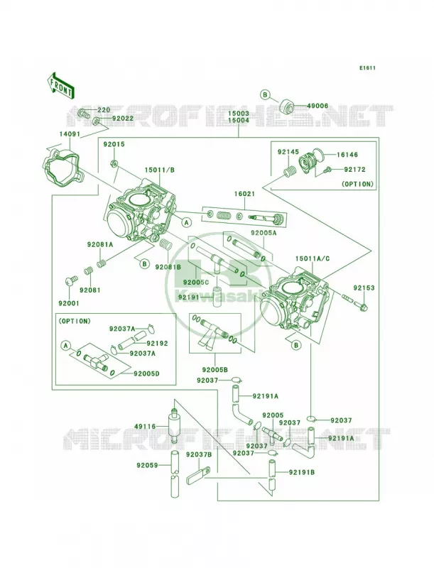 CarburetorUS Kawasaki QUAD 650 2011 Brute Force 650 4x4  KVF650DBF