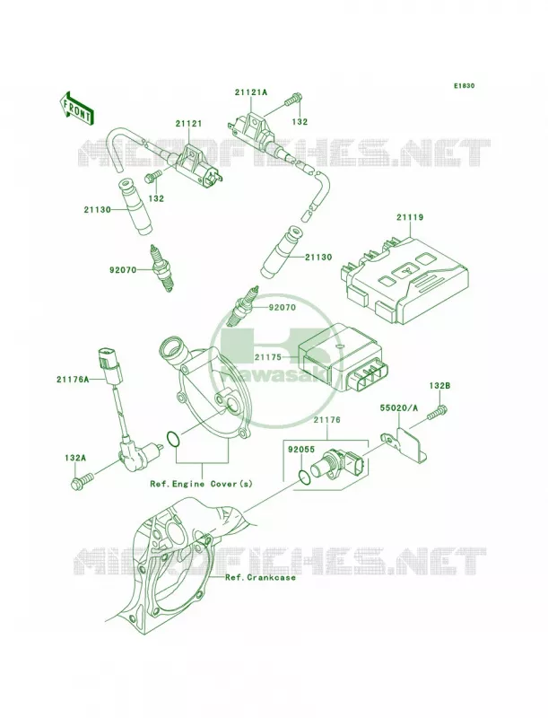 Ignition System Kawasaki QUAD 650 2011 Brute Force 650 4x4  KVF650DBF