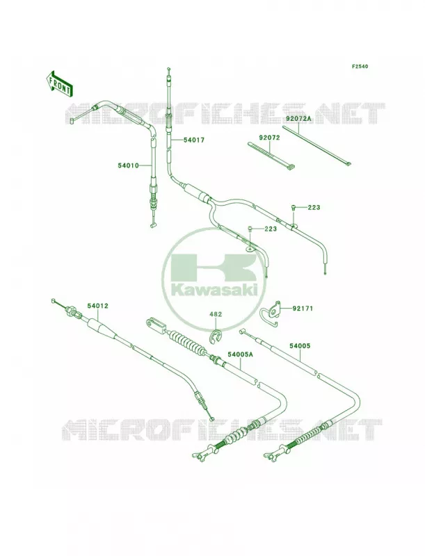 Cables Kawasaki QUAD 650 2011 Brute Force 650 4x4i  KVF650FBF