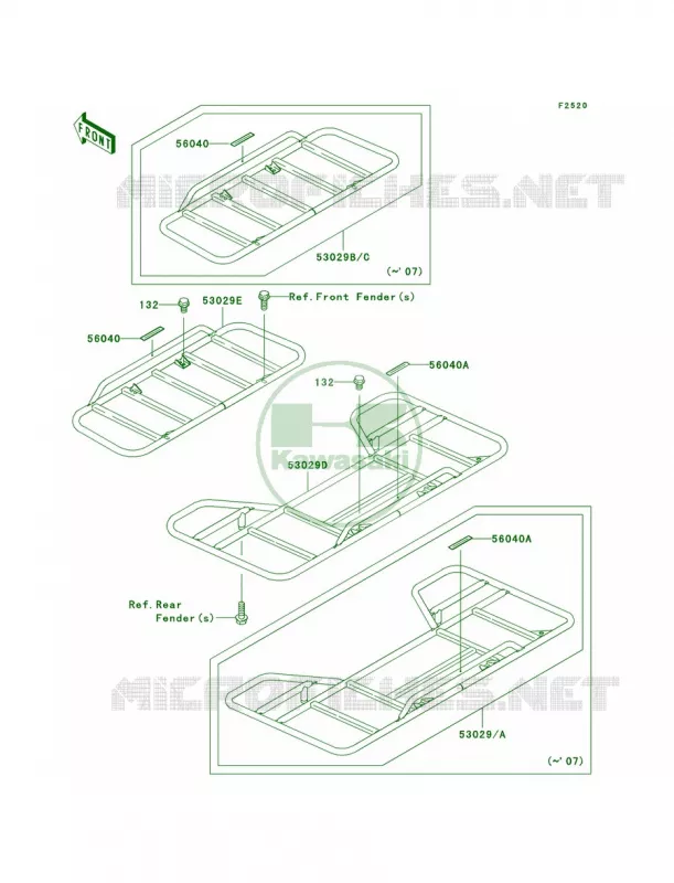 Carriers Kawasaki QUAD 250 2010 Bayou 250  KLF250AAF