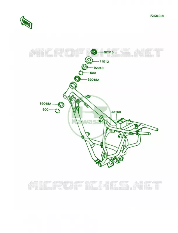 Frame Kawasaki MOTOS 80 1990 KD80  KD80-N3