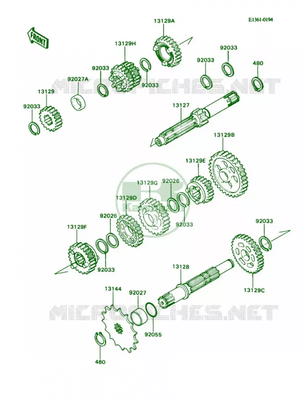 Transmission Kawasaki MOTOS 80 1990 KD80  KD80-N3