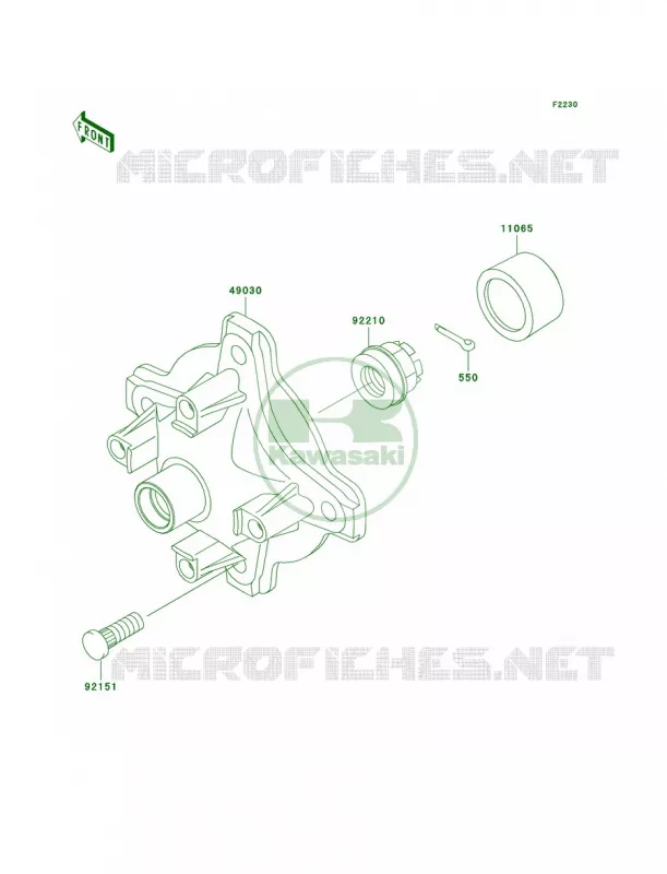 Front Hub Kawasaki QUAD 360 2010 Prairie 360 4X4 Realtree APG HD  KVF360CAF