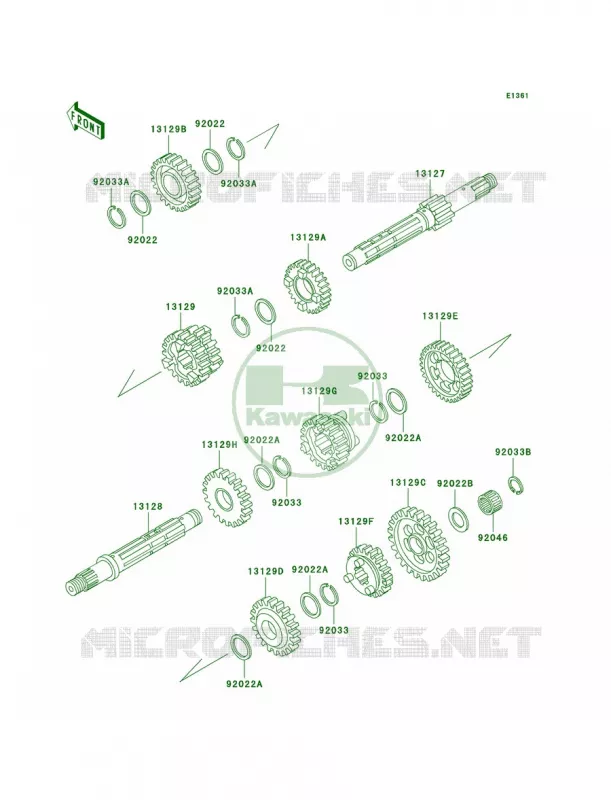 Transmission Kawasaki QUAD 250 2009 Bayou 250  KLF250A9F