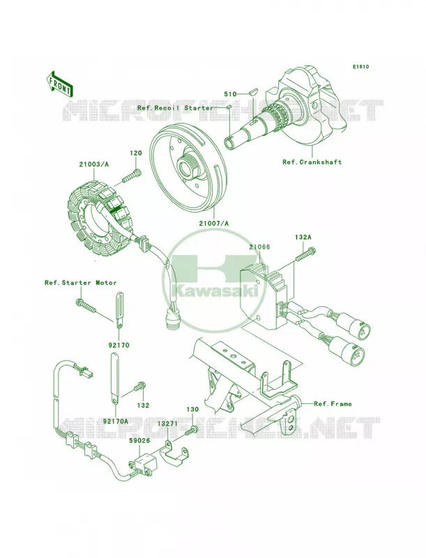 Generator Kawasaki QUAD 650 2009 Brute Force 650 4x4  KVF650D9F