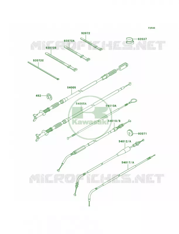 Cables Kawasaki QUAD 360 2009 Prairie 360 4X4  KVF360A9F