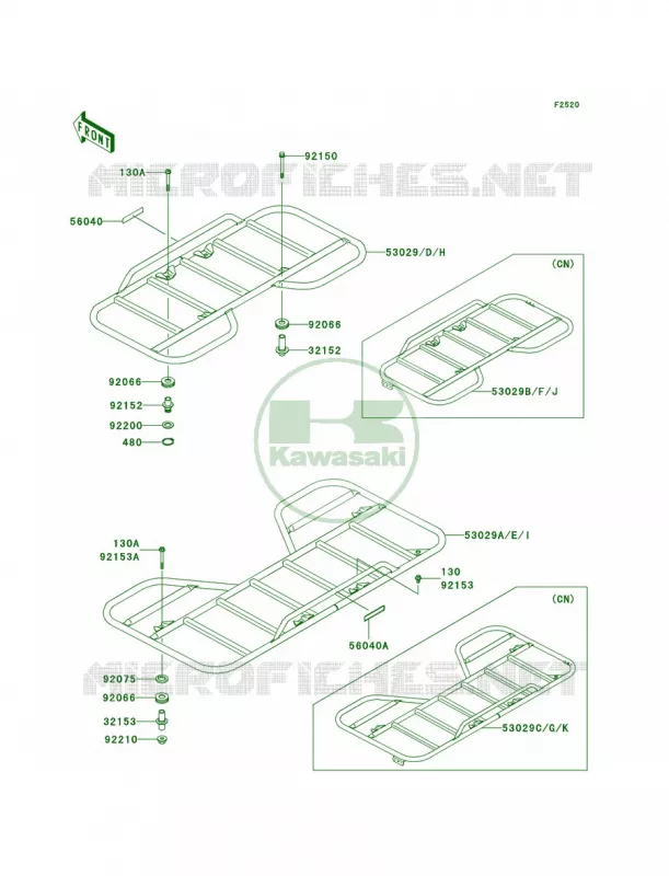 Carriers Kawasaki QUAD 360 2009 Prairie 360 4X4  KVF360A9F