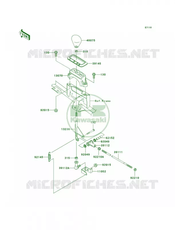 Control Kawasaki QUAD 360 2009 Prairie 360 4X4  KVF360A9F