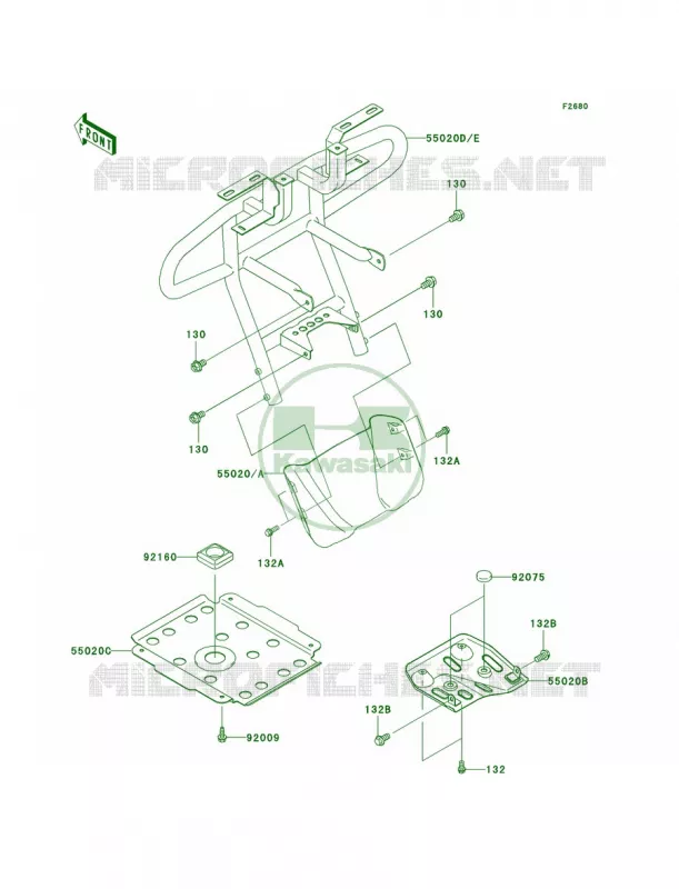 Guards Kawasaki QUAD 360 2009 Prairie 360  KVF360B9F