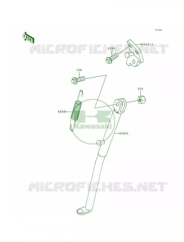 Stand Kawasaki MOTOS 200 1990 KDX200  KDX200-E2