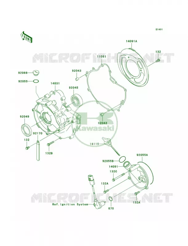 Engine Covers Kawasaki QUAD 360 2009 Prairie 360 4X4 Hardwoods Green HD  KVF360C9F