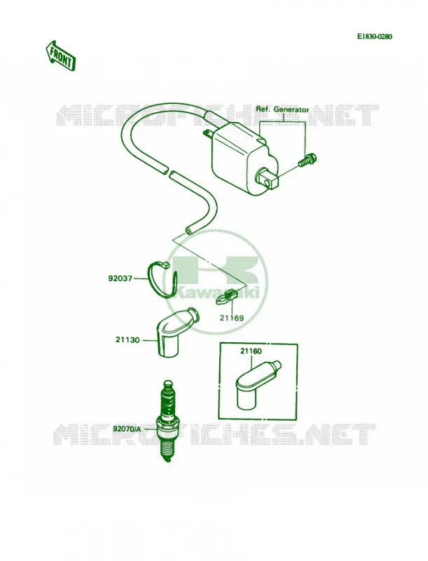 Ignition System Kawasaki MOTOS 80 1989 KD80  KD80-N2