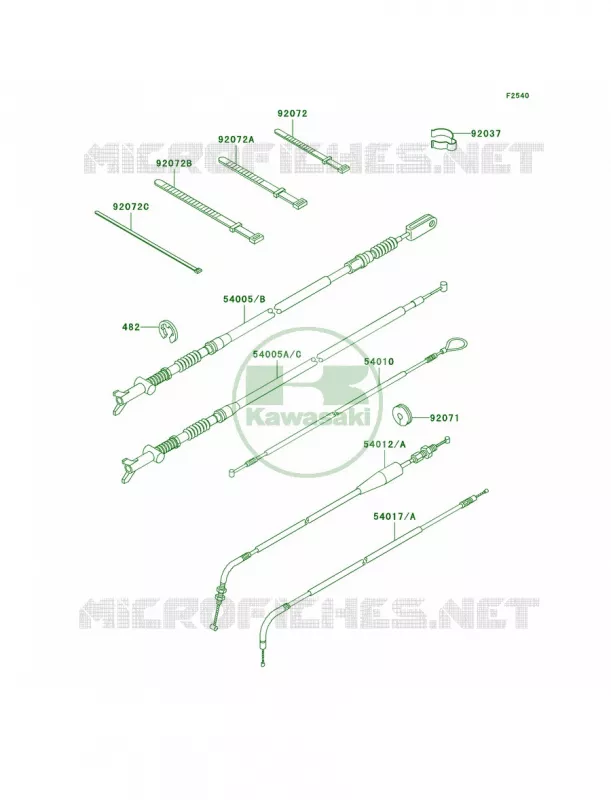 Cables Kawasaki QUAD 360 2008 Prairie 360  KVF360B8F