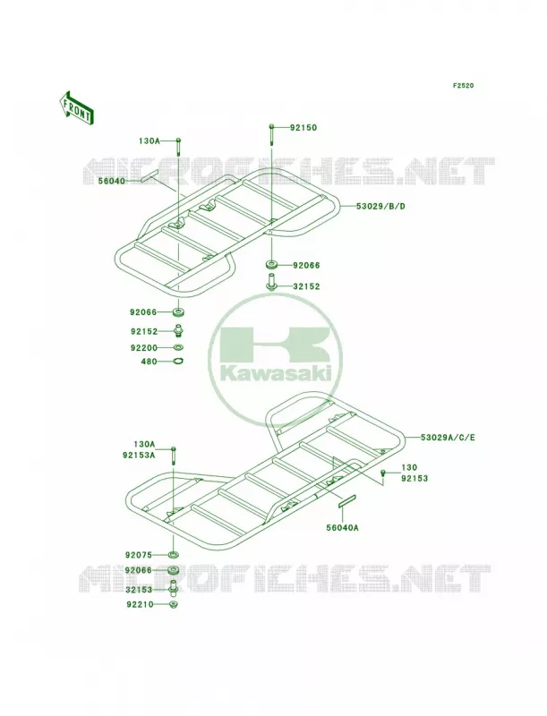 Carriers Kawasaki QUAD 360 2008 Prairie 360  KVF360B8F