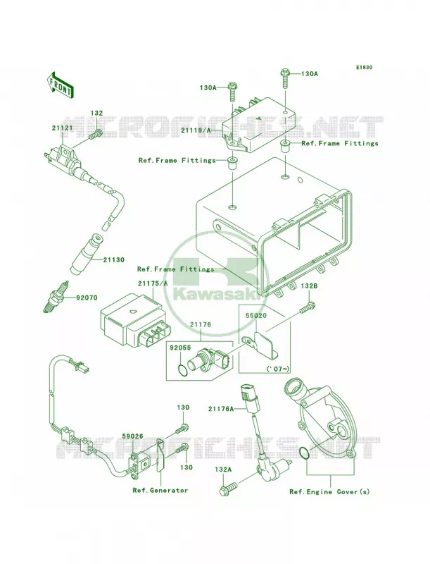 Ignition System Kawasaki QUAD 360 2008 Prairie 360 4X4 Hardwoods Green HD  KVF360C8F