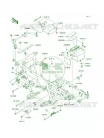 Frame Fittings pour Kawasaki Brute Force 650 4x4 Hardwoods Green HD 2008