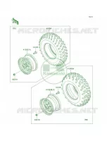 WheelsTires pour Kawasaki Brute Force 650 4x4i Hardwoods Green HD 2008