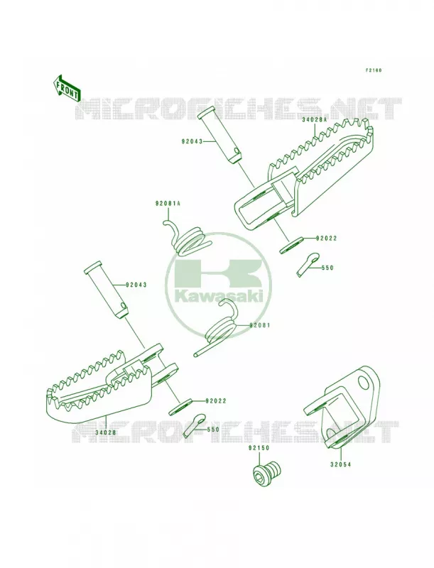 Step Kawasaki MOTOS 200 1989 KDX200  KDX200-E1