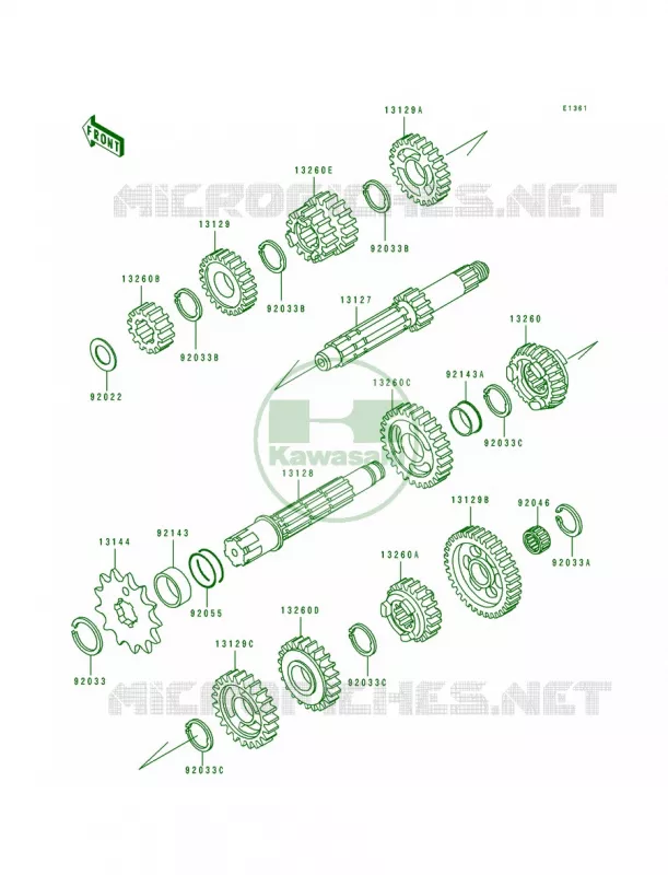 Transmission Kawasaki MOTOS 200 1989 KDX200  KDX200-E1