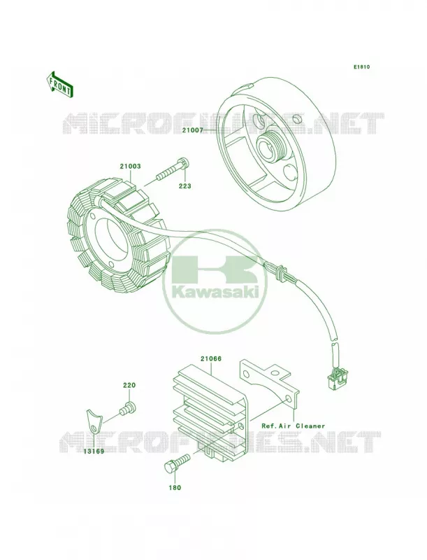 Generator Kawasaki QUAD 250 2007 Bayou 250  KLF250A7F