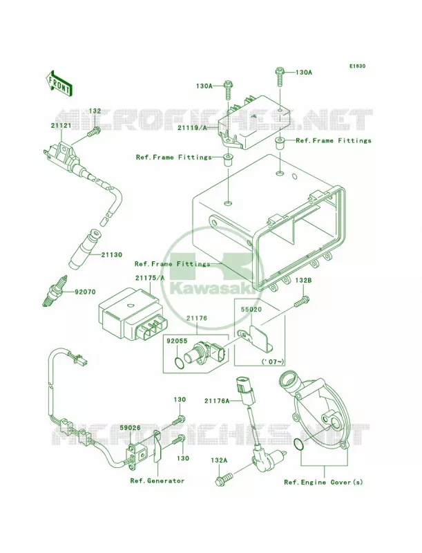 Ignition System Kawasaki QUAD 360 2007 Prairie 360 4X4 Hardwoods Green HD  KVF360C7F