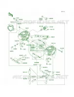 CarburetorE6FE7FCN pour Kawasaki Brute Force 650 4x4 Hardwoods Green HD 2007