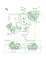 Crankcase pour Kawasaki Brute Force 650 4x4 Hardwoods Green HD 2007