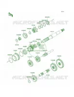 Transmission pour Kawasaki Brute Force 650 4x4 Hardwoods Green HD 2007