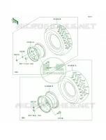 WheelsTires pour Kawasaki Brute Force 650 4x4 Hardwoods Green HD 2007