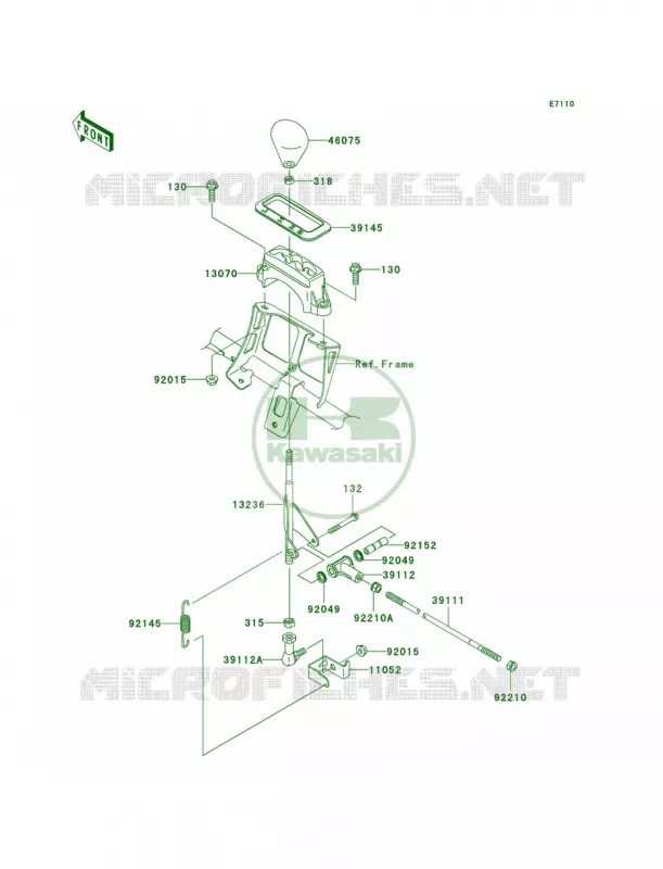 Control Kawasaki QUAD 650 2007 Brute Force 650 4x4i  KVF650H7F