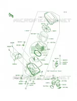 Air Cleaner pour Kawasaki Brute Force 650 4x4i Hardwoods Green HD 2007