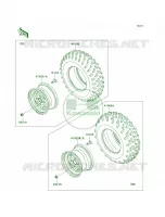 WheelsTires pour Kawasaki Brute Force 650 4x4i Hardwoods Green HD 2007