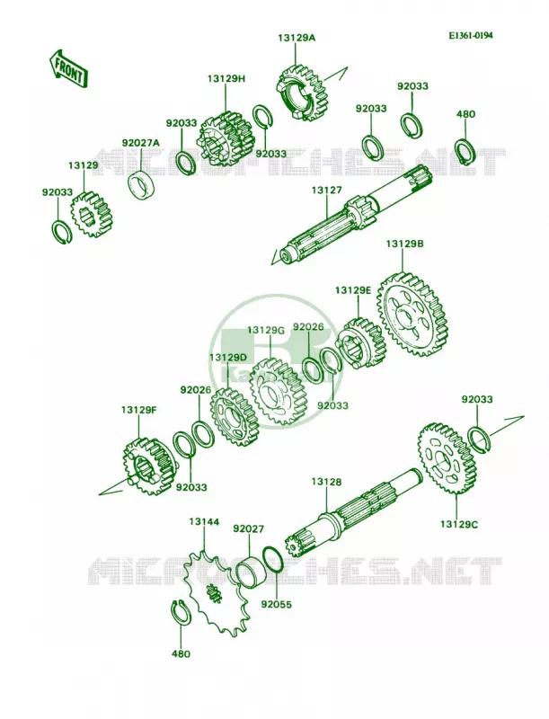 Transmission Kawasaki MOTOS 80 1988 KD80  KD80-N1