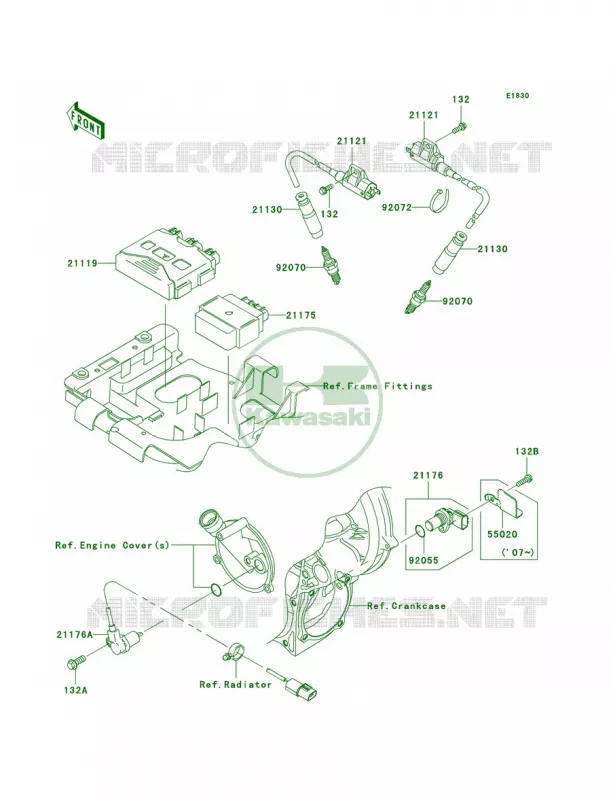 Ignition System Kawasaki QUAD 750 2007 Brute Force 750 4x4i  KVF750C7F