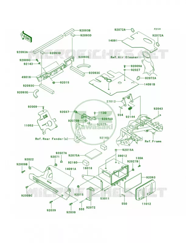 Frame Fittings Kawasaki QUAD 360 2006 Prairie 360 4X4  KVF360A6F