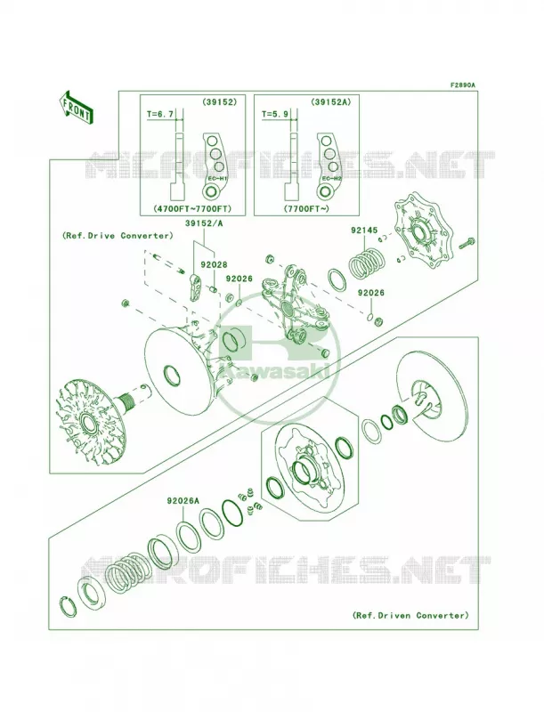 Optional PartsConverter Kawasaki QUAD 360 2006 Prairie 360 4X4  KVF360A6F