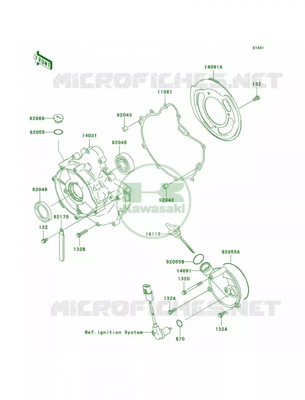 Engine Covers Kawasaki QUAD 360 2006 Prairie 360 4X4 Hardwoods Green HD  KVF360C6F