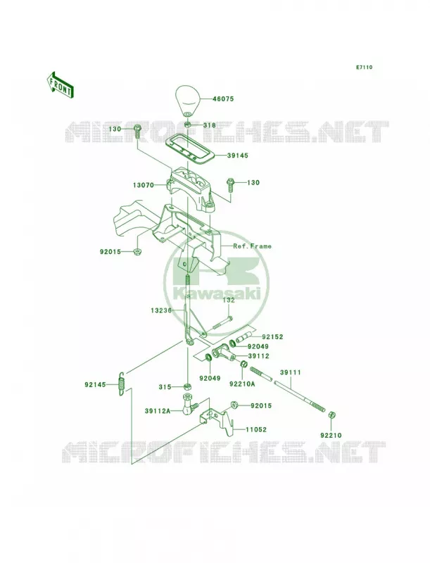 Control Kawasaki QUAD 650 2006 Brute Force 650 4x4  KVF650D6F