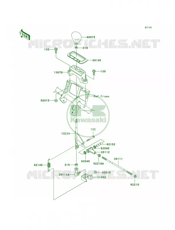 Control Kawasaki QUAD 650 2006 Brute Force 650 4x4i  KVF650F6F
