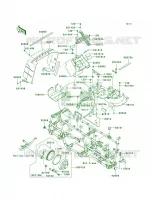 Frame Fittings pour Kawasaki Brute Force 650 4x4i Hardwoods Green HD 2006