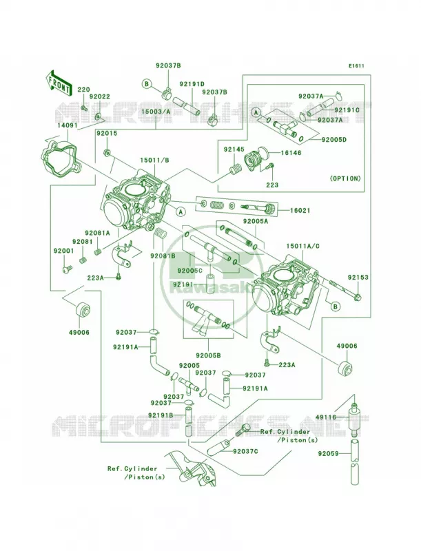 CarburetorUS Kawasaki QUAD 700 2006 Prairie 700 4x4 Team Green Special Edition  KVF700D6F