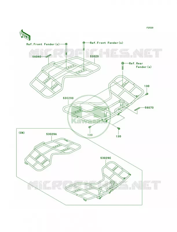 Carriers Kawasaki QUAD 700 2006 Prairie 700 4x4 Team Green Special Edition  KVF700D6F