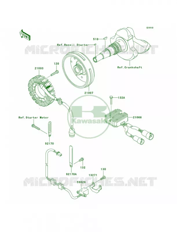 Generator Kawasaki QUAD 700 2006 Prairie 700 4x4 Team Green Special Edition  KVF700D6F