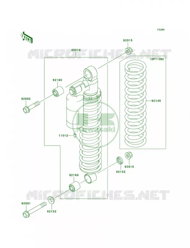 Shock Absorbers Kawasaki QUAD 700 2006 Prairie 700 4x4 Team Green Special Edition  KVF700D6F