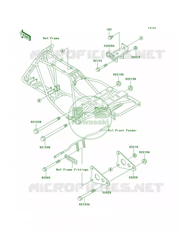 Engine Mount Kawasaki QUAD 250 2005 Bayou 250  KLF250-A3