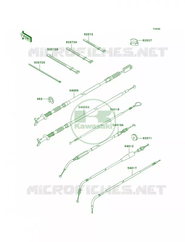 Cables Kawasaki QUAD 360 2005 Prairie 360 4X4  KVF360-A3
