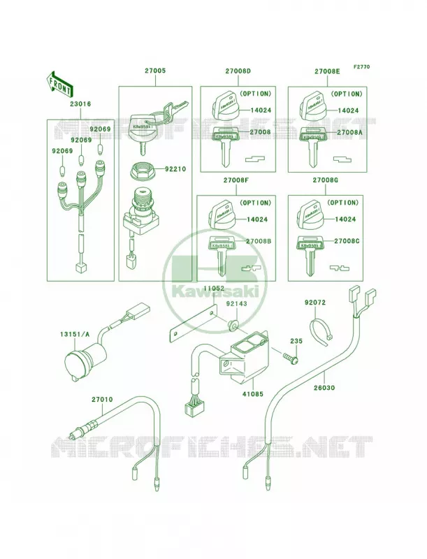 Ignition Switch Kawasaki QUAD 360 2005 Prairie 360 4X4  KVF360-A3