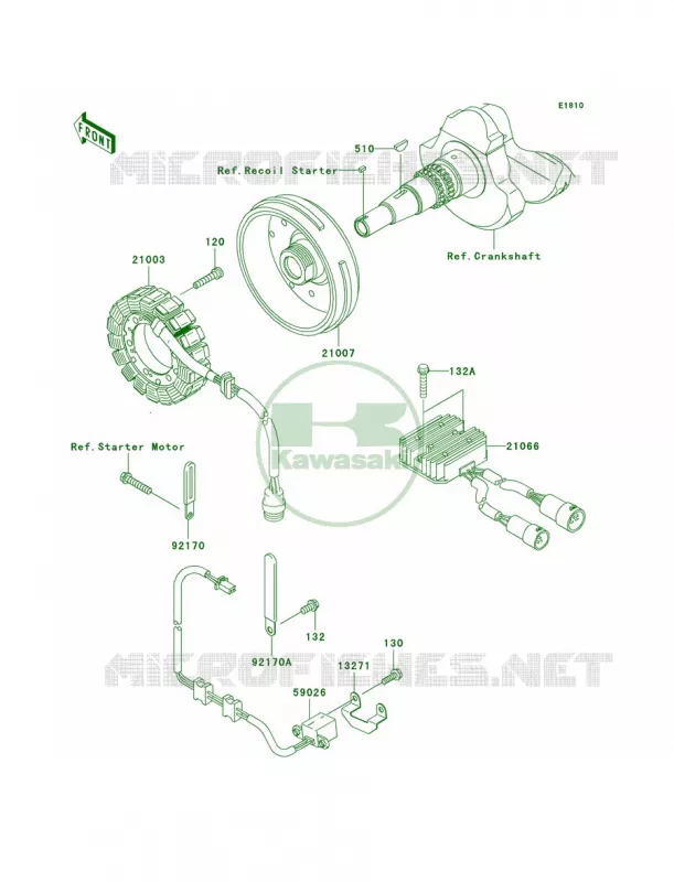 Generator Kawasaki QUAD 700 2005 Prairie 700 4x4 Hardwoods Green HD  KVF700-B2
